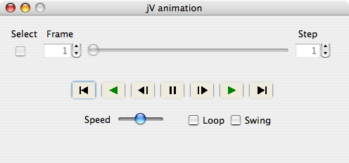 jV menu [Options]-[Animation]